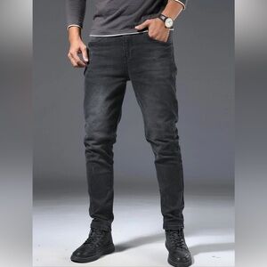 THE KOOPLES🖤 Slim-fit faded black jeans